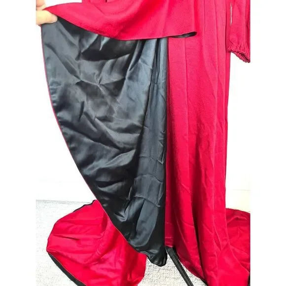 Gucci hammered matt enver satin maxi dress flame black IT42 - Picture 14 of 14